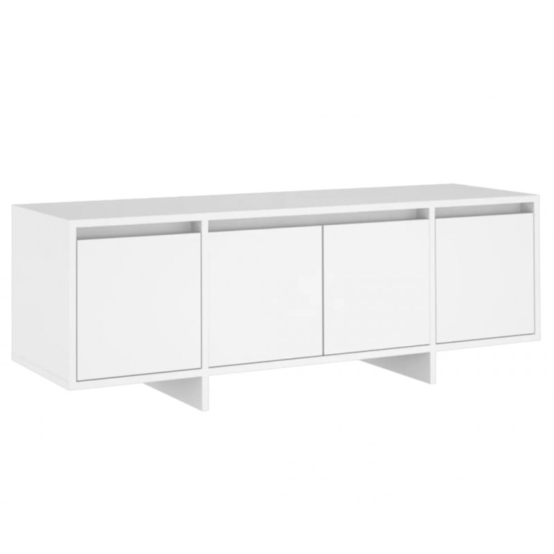 Szafka pod TV, biała, 120x30x40,5 cm, materiał drewnopochodny