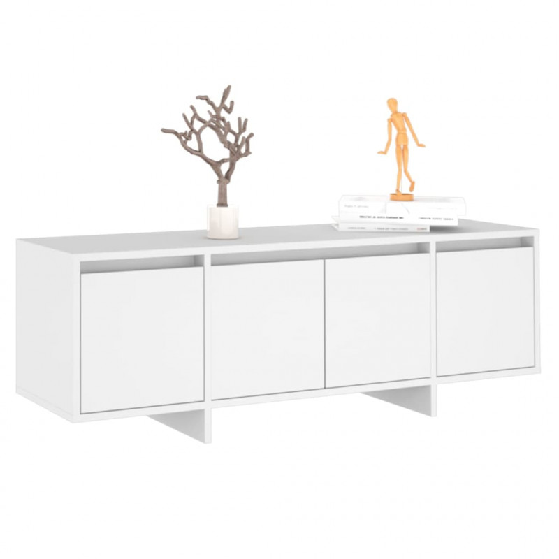 Szafka pod TV, biała, 120x30x40,5 cm, materiał drewnopochodny