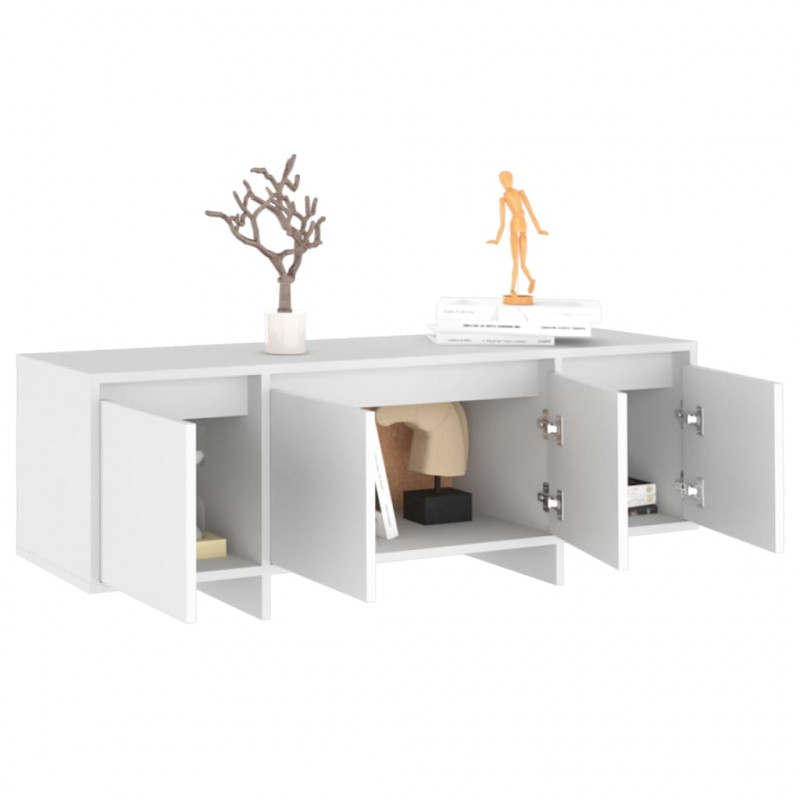 Szafka pod TV, biała, 120x30x40,5 cm, materiał drewnopochodny