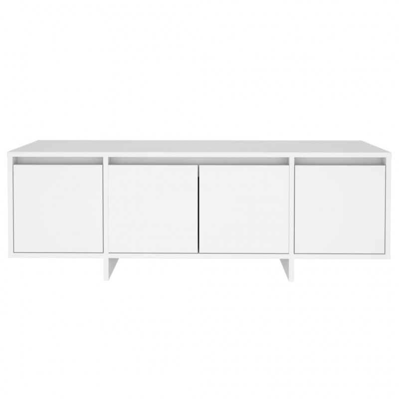 Szafka pod TV, biała, 120x30x40,5 cm, materiał drewnopochodny