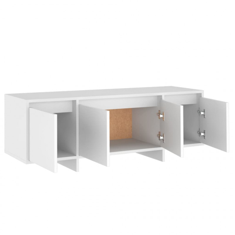 Szafka pod TV, biała, 120x30x40,5 cm, materiał drewnopochodny