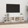 Szafka pod telewizor, biała, 156x40x40 cm, lite drewno sosnowe