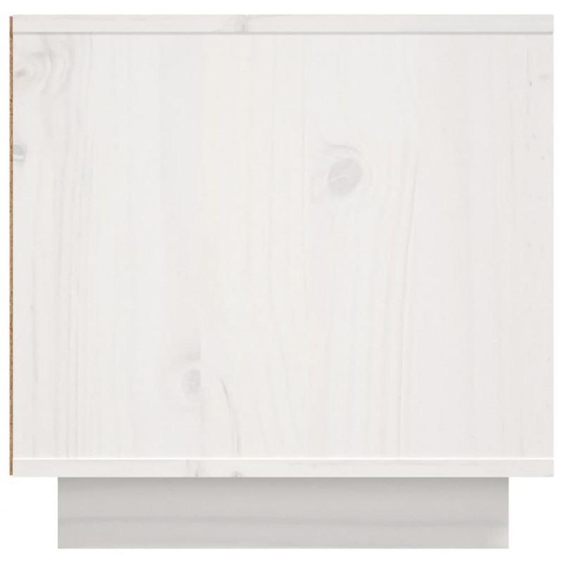 Szafka pod telewizor, biała, 156x40x40 cm, lite drewno sosnowe