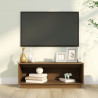 Szafka pod TV, miodowy brąz, 90x35x35 cm, lite drewno sosnowe