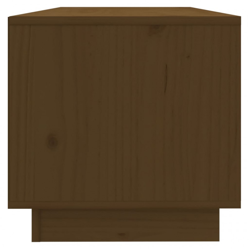 Szafka pod TV, miodowy brąz, 90x35x35 cm, lite drewno sosnowe