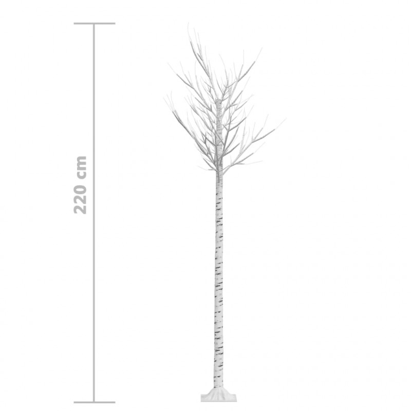 Wierzba z oświetleniem, 200 zimnych białych LED, 2,2 m