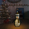Dekoracja świąteczna, pingwin z LED, luksusowa tkanina, 90 cm