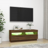 Szafka pod TV z oświetleniem LED, brązowy dąb, 100x35x40 cm