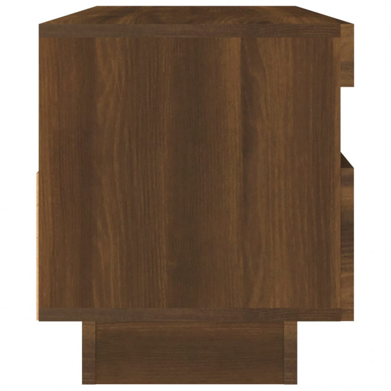 Szafka pod TV z oświetleniem LED, brązowy dąb, 100x35x40 cm