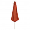 Parasol ogrodowy na drewnianym słupku, 350 cm, terakota