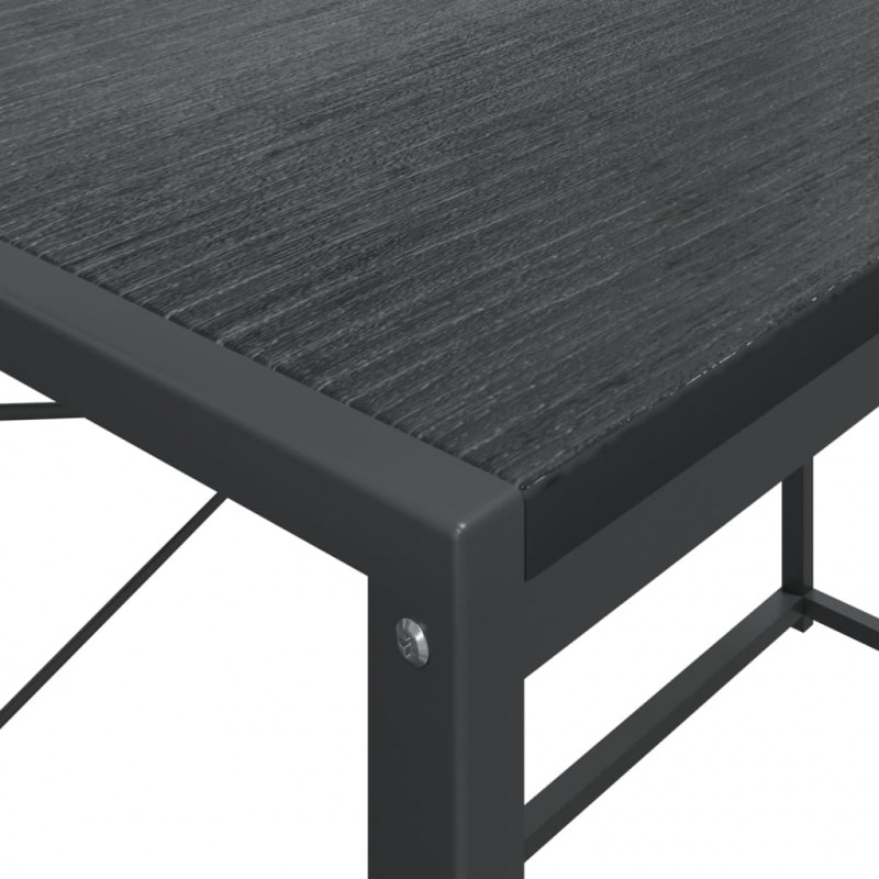 Biurko na komputer, czarne 110x60x138cm materiał drewnopochodny