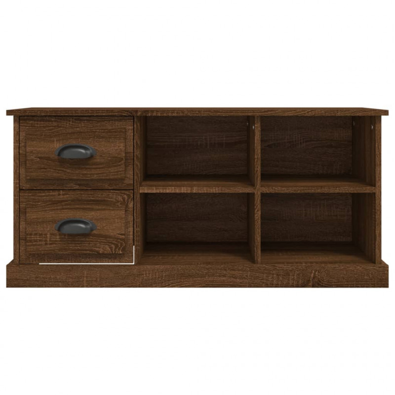 Szafka pod TV, brązowy dąb, 102x35,5x47,5 cm