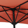 Półparasol balkonowy, aluminium, terakota, 270x144x222 cm