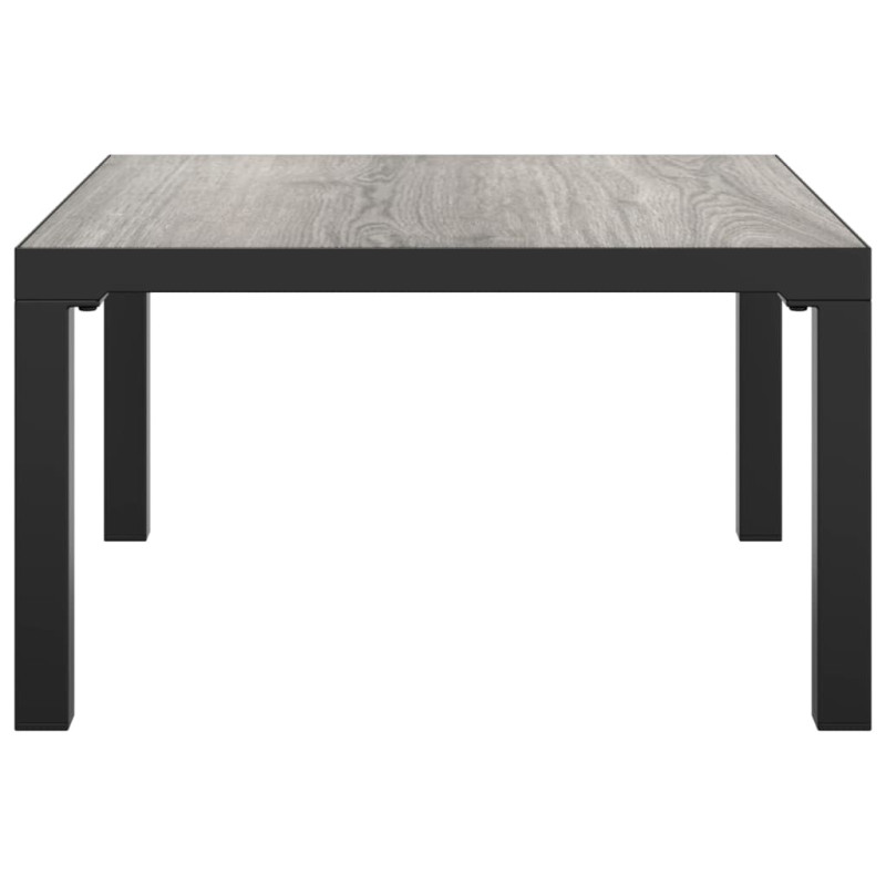 Ogrodowy stolik kawowy, szary, 55x55x31 cm, DPC i stal