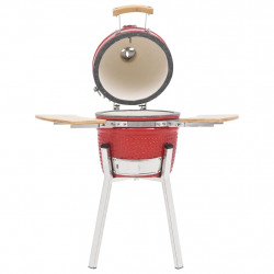 Ceramiczny grill Kamado z wędzarnią, 76 cm