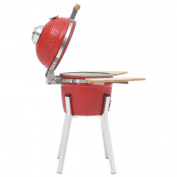 Ceramiczny grill Kamado z wędzarnią, 76 cm