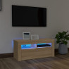 Szafka TV z oświetleniem LED, dąb sonoma, 90x35x40 cm