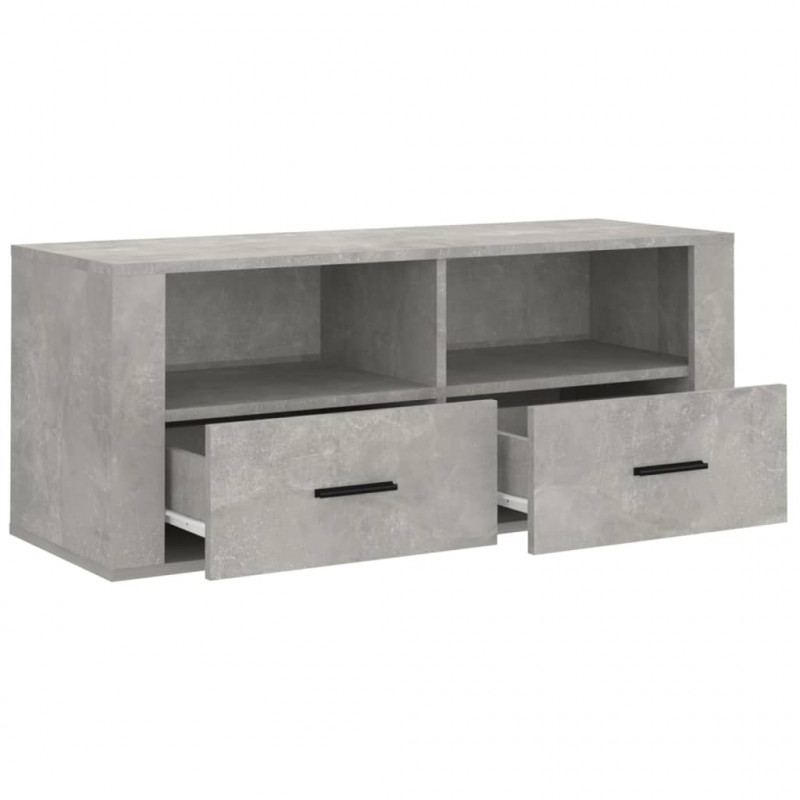 Szafka pod TV, szarość betonu, 100x35x40 cm