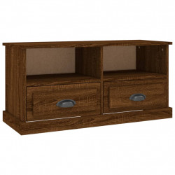 Szafka pod TV brązowy dąb 93x35,5x45 cm materiał drewnopochodny