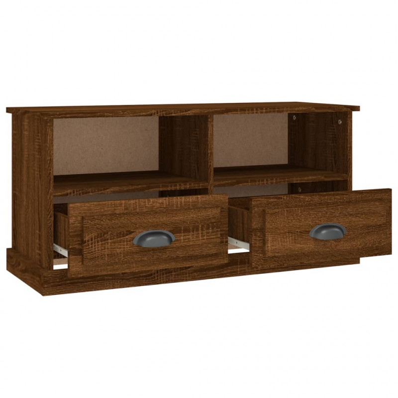Szafka pod TV brązowy dąb 93x35,5x45 cm materiał drewnopochodny