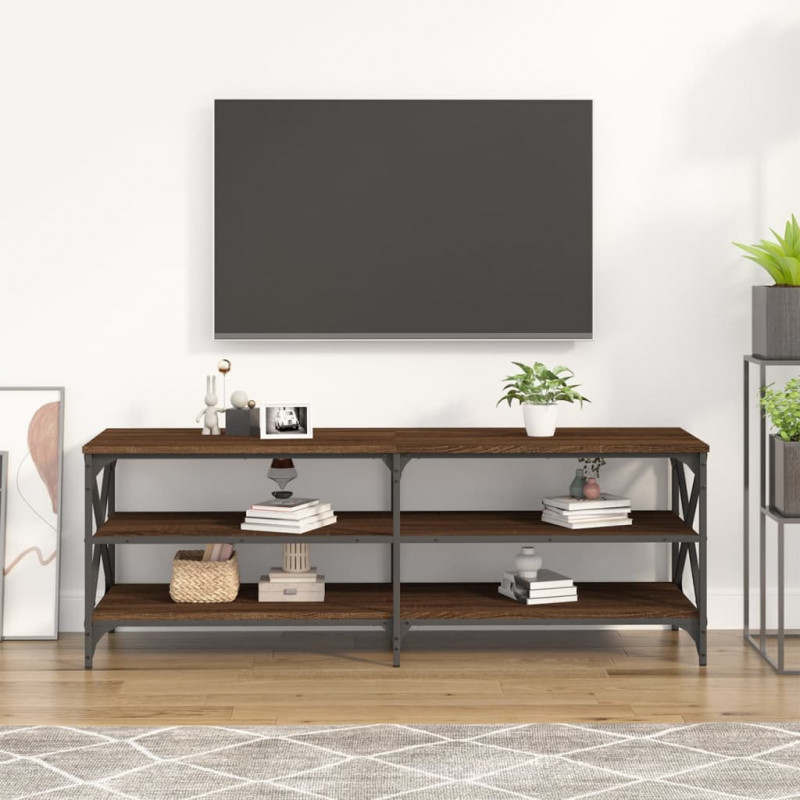 Szafka pod telewizor, brązowy dąb, 140x40x50 cm