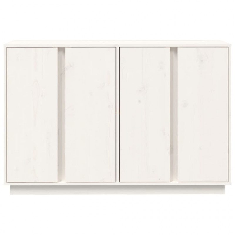 Szafka, biała, 120x35x80 cm, lite drewno sosnowe