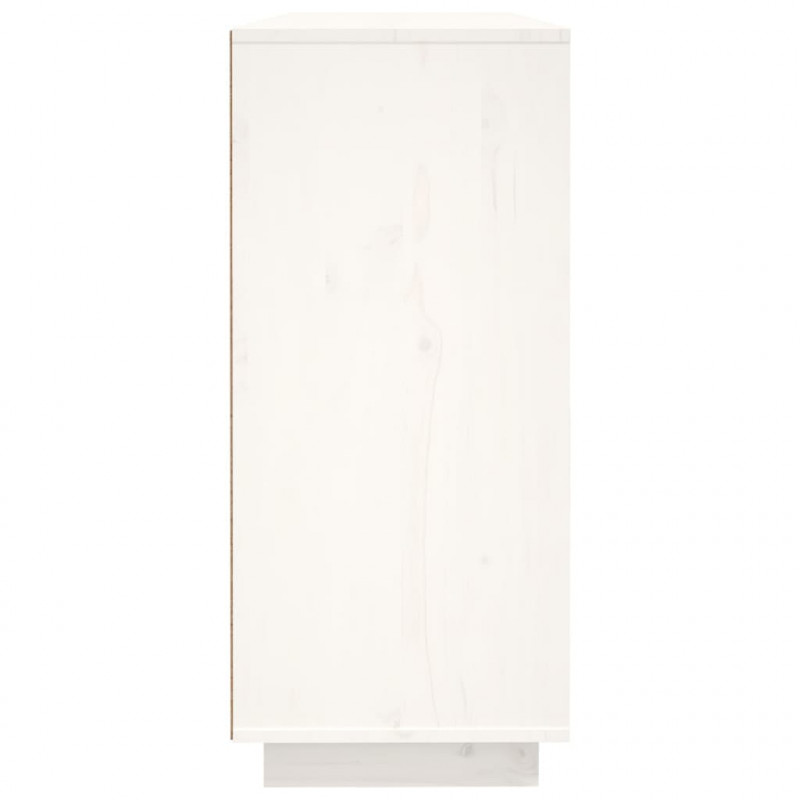 Szafka, biała, 120x35x80 cm, lite drewno sosnowe
