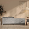 Szafka pod TV, szarość betonu, 146,5x35x50 cm
