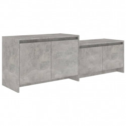 Szafka pod TV, szarość betonu, 146,5x35x50 cm
