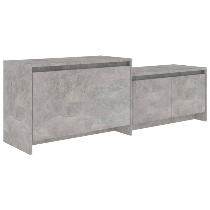 Szafka pod TV, szarość betonu, 146,5x35x50 cm