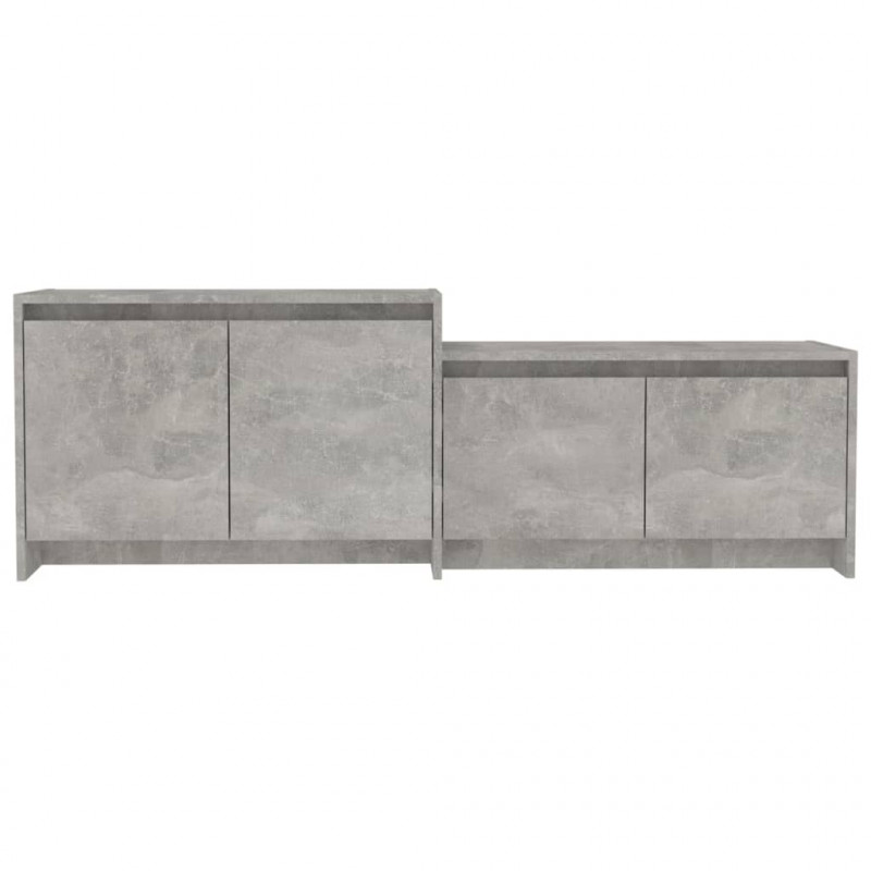 Szafka pod TV, szarość betonu, 146,5x35x50 cm