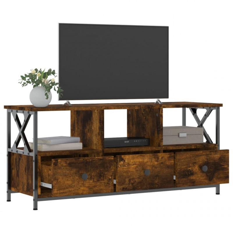Szafka pod telewizor, przydymiony dąb, 102x33x45 cm