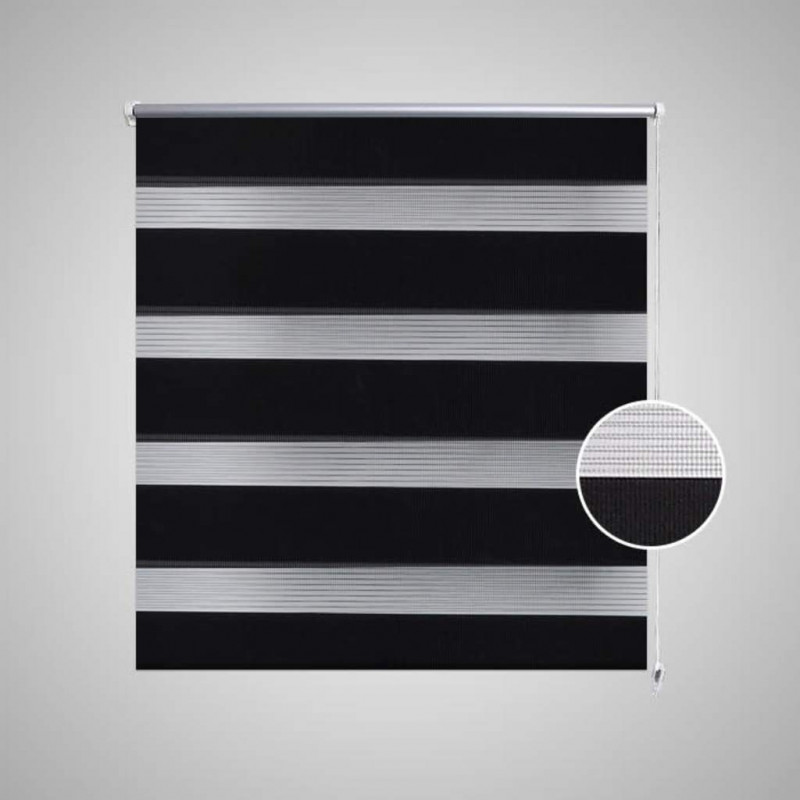 Roleta Zebra 100 x 175 cm Czarna
