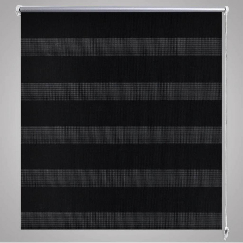 Roleta Zebra 100 x 175 cm Czarna