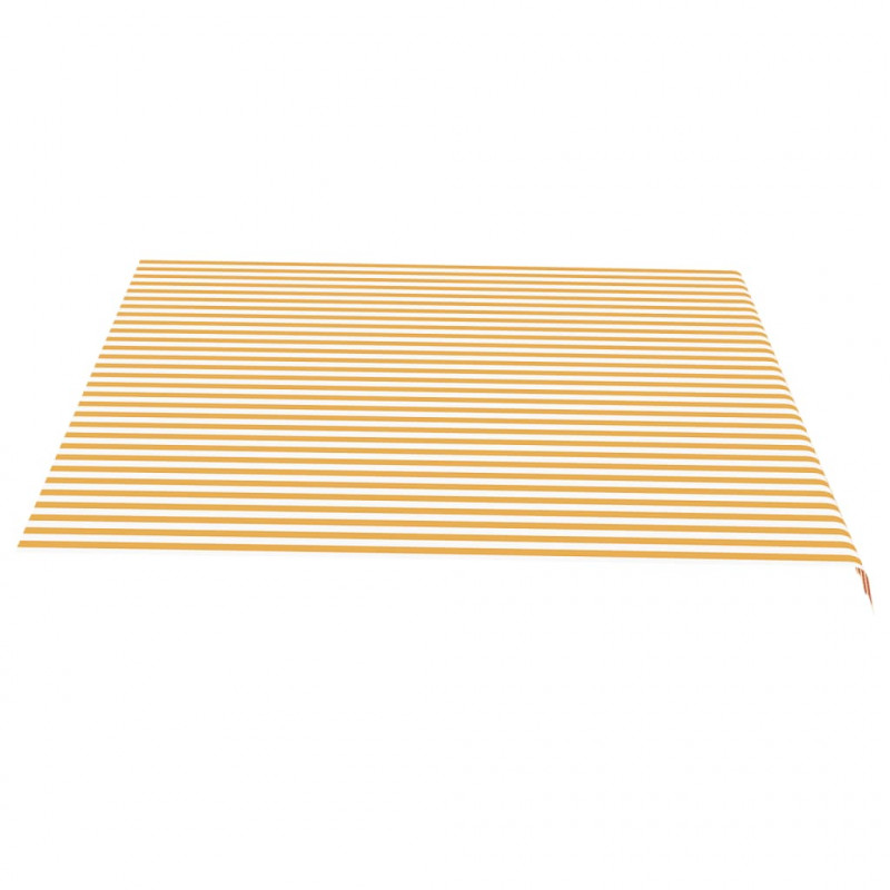Zapasowa tkanina na markizę, żółto-biała, 4,5x3,5 m