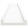 Półki ścienne na zdjęcia, 2 szt., białe, 80x9x3 cm, MDF