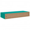 Półki ścienne z szufladą 2 szt., niebieskie, 60x23,5x10 cm, MDF