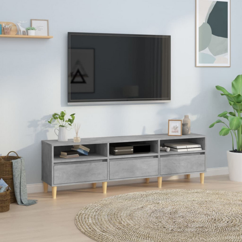 Szafka pod TV, szarość betonu, 150x30x44,5 cm