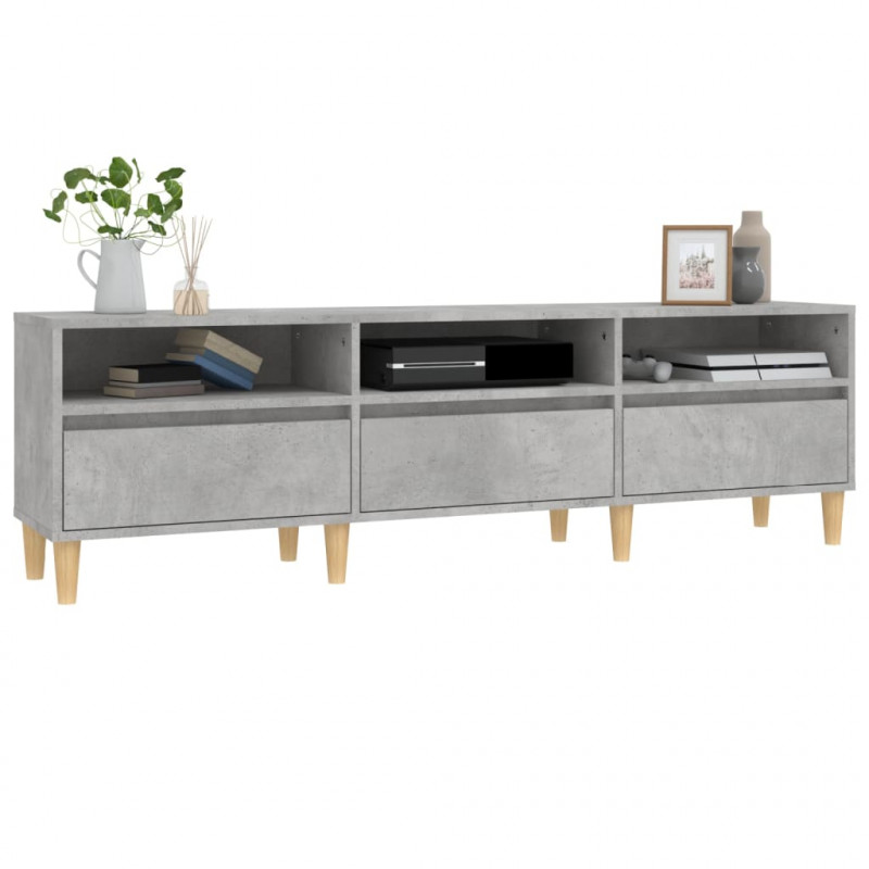Szafka pod TV, szarość betonu, 150x30x44,5 cm