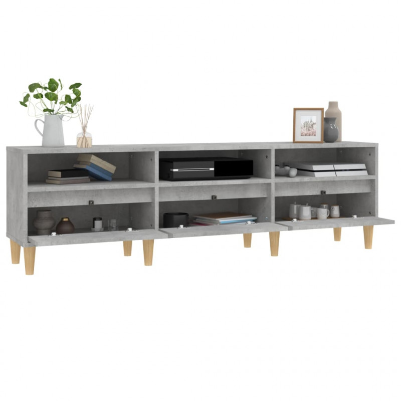 Szafka pod TV, szarość betonu, 150x30x44,5 cm