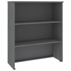 Nadstawka HAMAR, ciemnoszara, 85x35x100 cm, lite drewno sosnowe