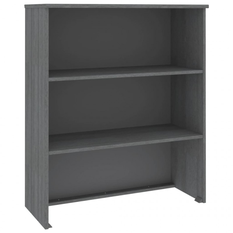 Nadstawka HAMAR, ciemnoszara, 85x35x100 cm, lite drewno sosnowe