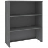 Nadstawka HAMAR, ciemnoszara, 85x35x100 cm, lite drewno sosnowe