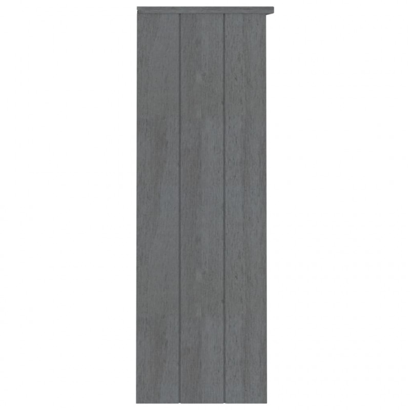 Nadstawka HAMAR, ciemnoszara, 85x35x100 cm, lite drewno sosnowe