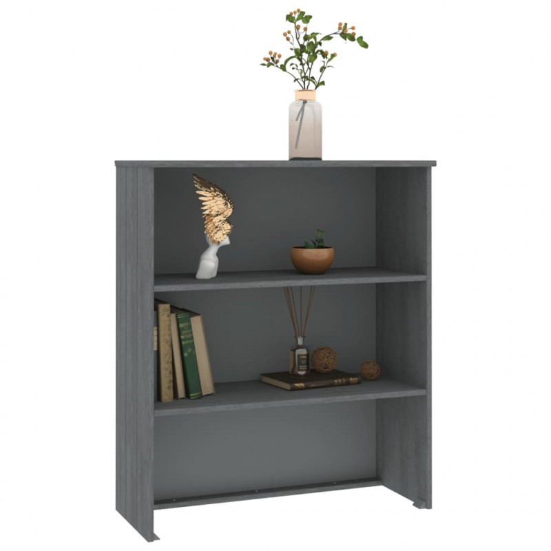 Nadstawka HAMAR, ciemnoszara, 85x35x100 cm, lite drewno sosnowe