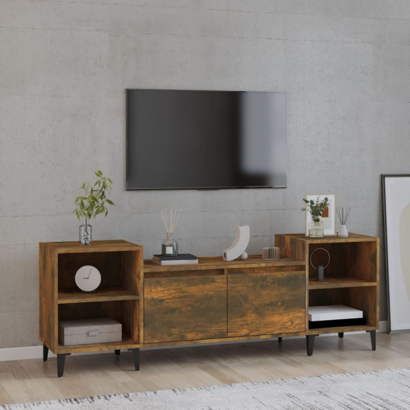 Szafka pod telewizor, przydymiony dąb, 160x35x55 cm