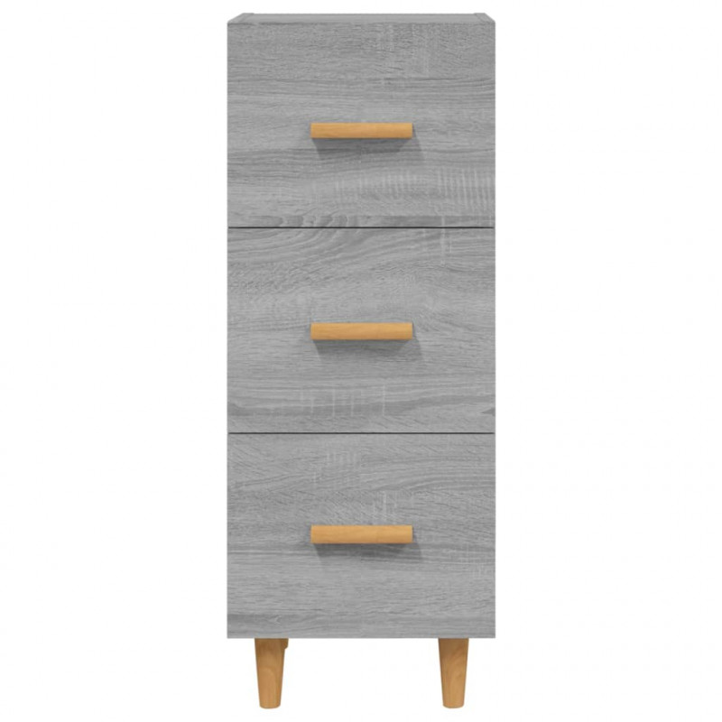 Szafka, szary dąb sonoma, 34,5x34x90 cm materiał drewnopochodny