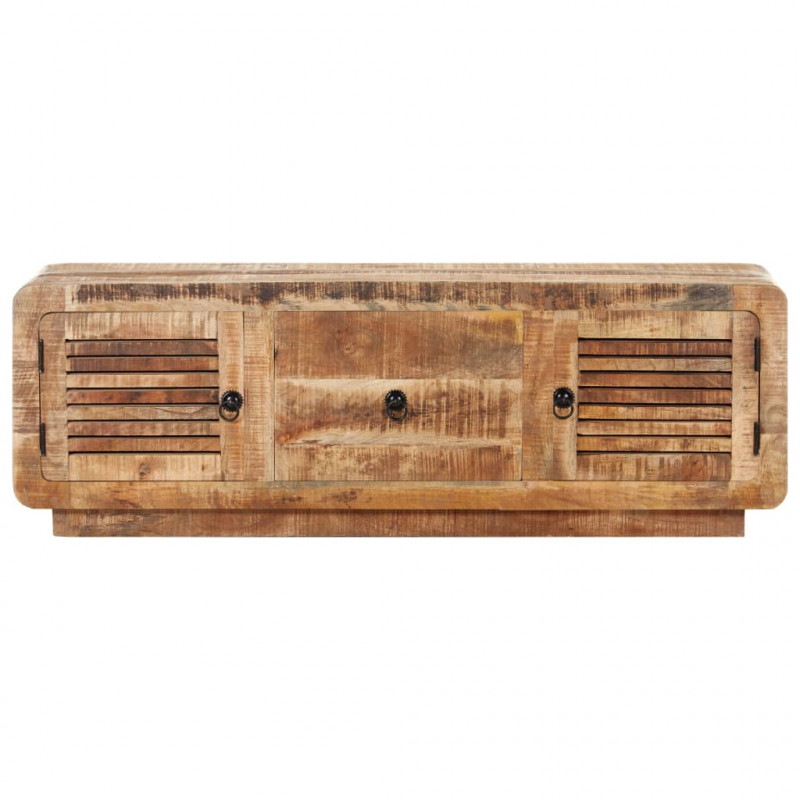 Szafka pod TV, 120x30x40 cm, surowe drewno mango