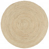 Dywanik ręcznie wykonany z juty, spiralny wzór, biały, 120 cm