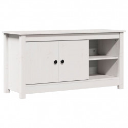 Szafka pod telewizor, biała, 103x36,5x52 cm, drewno sosnowe